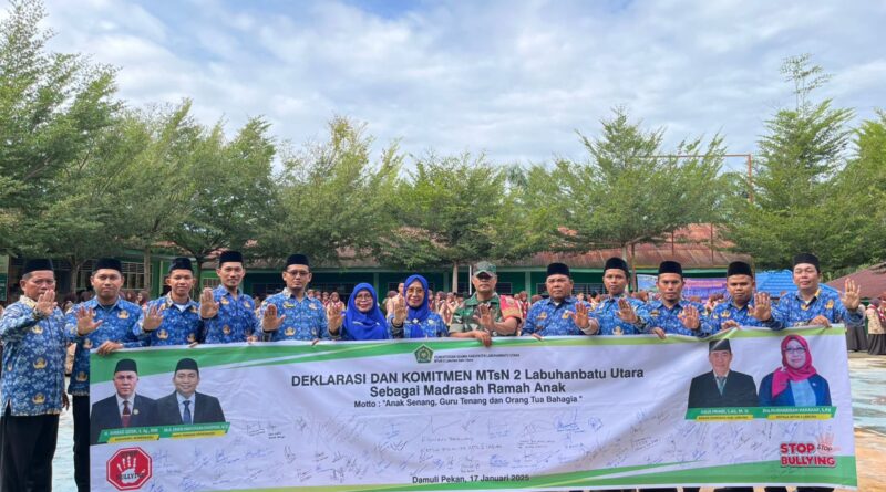 MTsN 2 Labuhanbatu Utara Gelar Deklarasi Anti Bullying