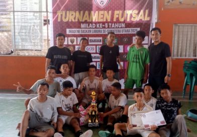 Membanggakan, Tim Futsal MTsN  Labura Raih Juara I Turnamen Futsal Milad Ke-5 Tahun Akademi Gaskan Labura Se-sumatera Utara