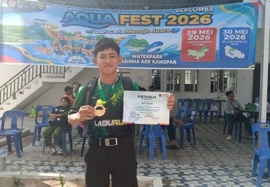 Membanggakan Siswa MTsN 2 Labura Raih Juara 1 Renang Gaya Bebas di AQUA FEST 2026